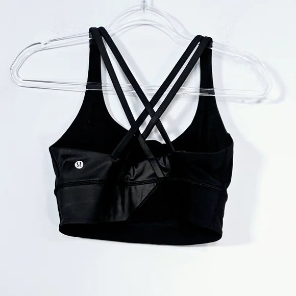 Lululemon Energy Bra Long Line "Special Edition Cire | Black | 8 - Picture 7 of 8